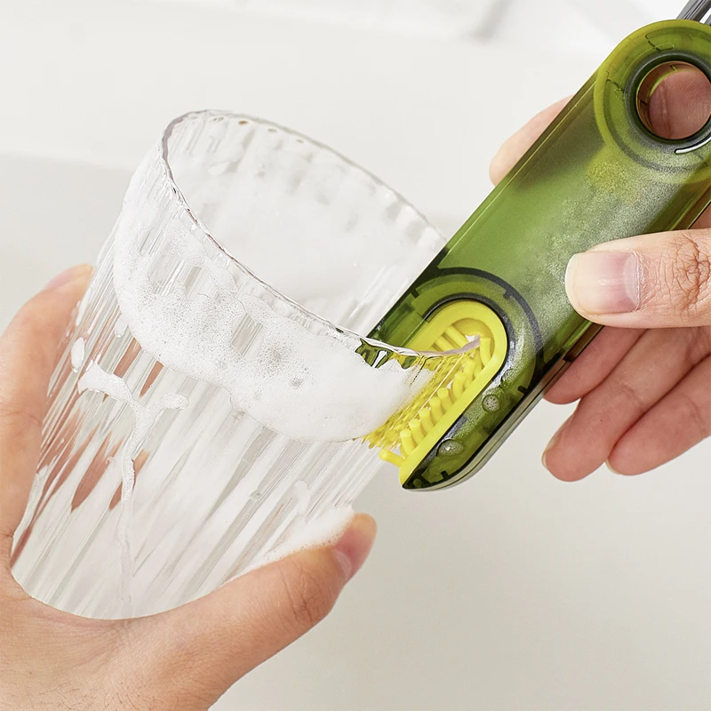 Cepillo de limpieza 3 en 1 para tapas de tazas, artefacto de limpieza para huecos de termos, cepillo especial en forma de U para la boca de tazas
