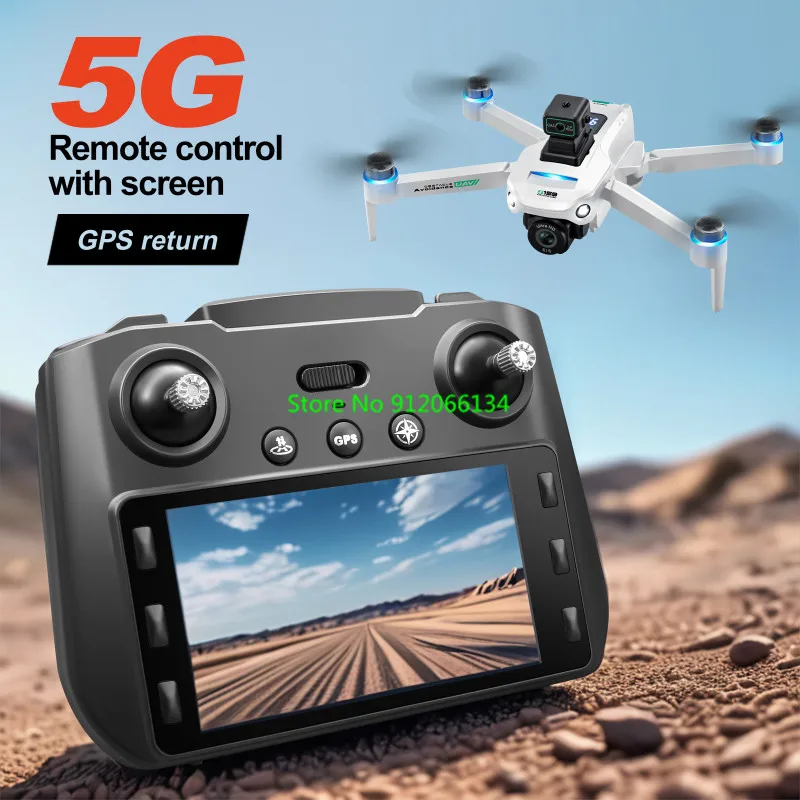 브러시리스 5G 와이파이 FPV 디스플레이 스마트 장애물 회피 RC 드론, 8K ESC GPS 자동 리턴 서라운드 플라이 리모컨 쿼드콥터 