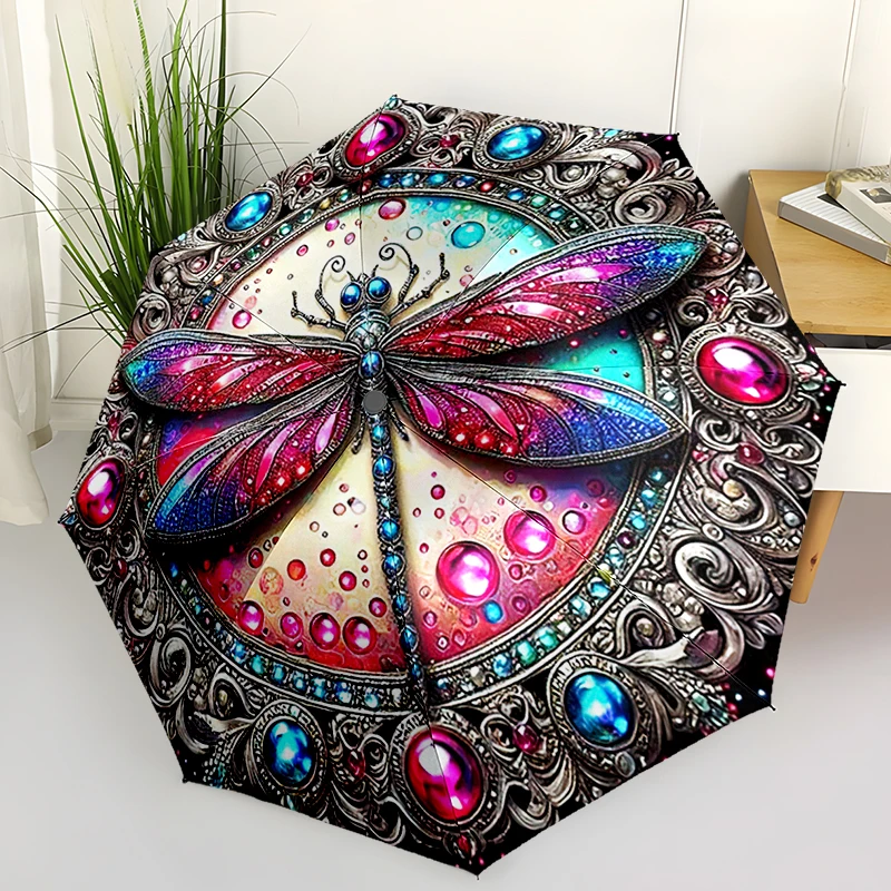 

Many Animal Patterns Automatic Folding Umbrella - Compact 8-rib Design, Durable for Outdoor Daily Use, A Perfect Gift