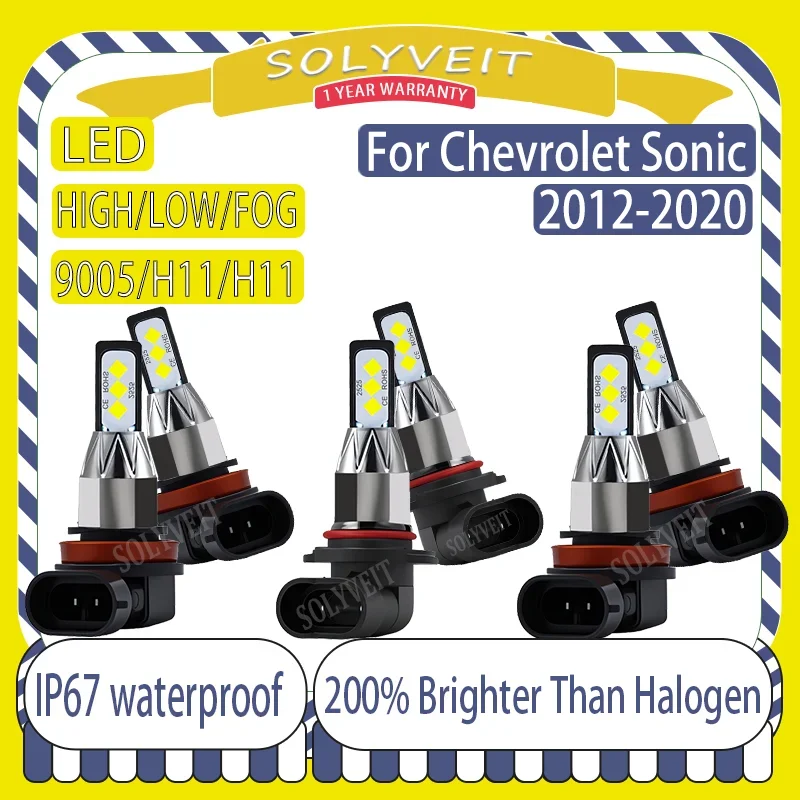 

Instant-On Illuminates More Road Ahead 9005 H11 H11 LED Headlight foglamp For Chevrolet Sonic 2012 2013 2014 2015 2016 2017-2020