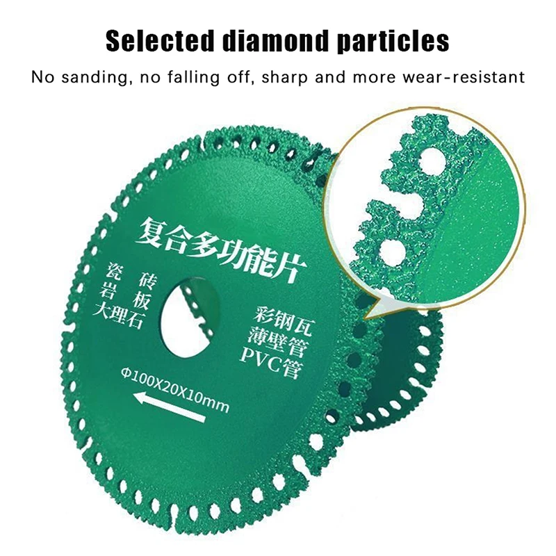 3/6/9Pcs Buy 1 Take 2 6 In 1 Diamond Cutting Disc Multi Tile Rock Slab Marble Steel Tile Iron Grinder Cutting Saw Blades· - view 5