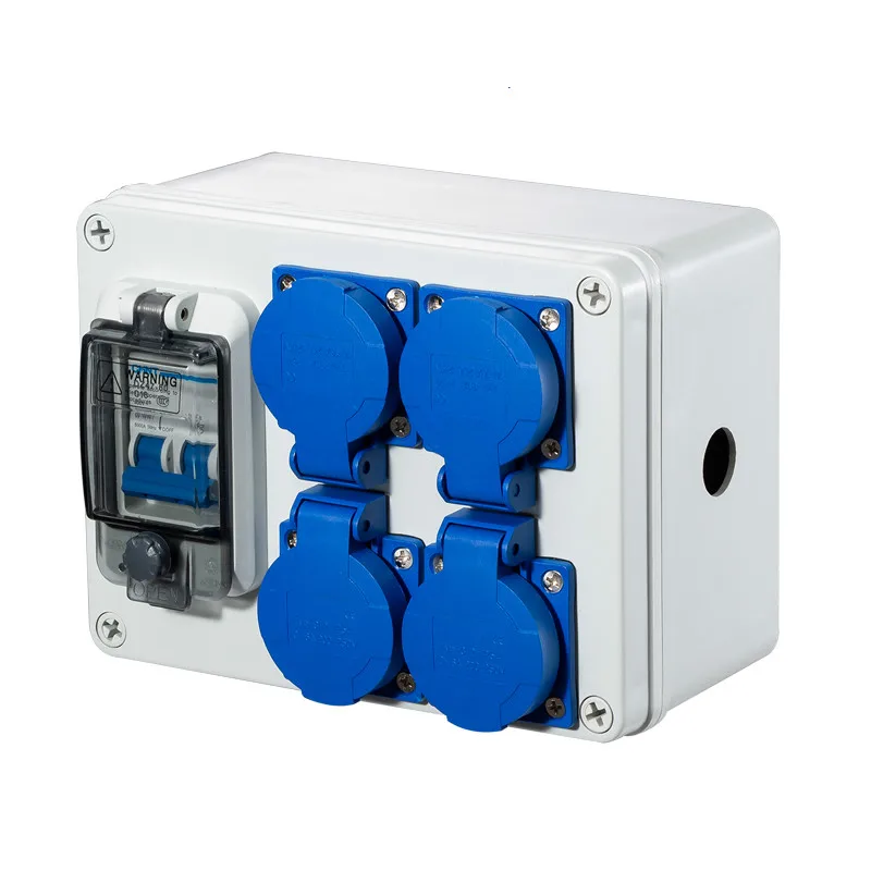 Imagem -03 - Tomada Impermeável à Prova de Tempestade Caixa Industrial ao ar Livre Interruptor do Site Portátil Placa Plug Móvel