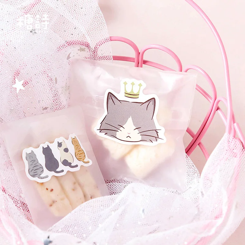 45 Pcs/Box Cute Cat Mini Paper Sticker Kawaii Diy Diary Album Scrapbooking for Decoration School Supplies Stationery Stickers