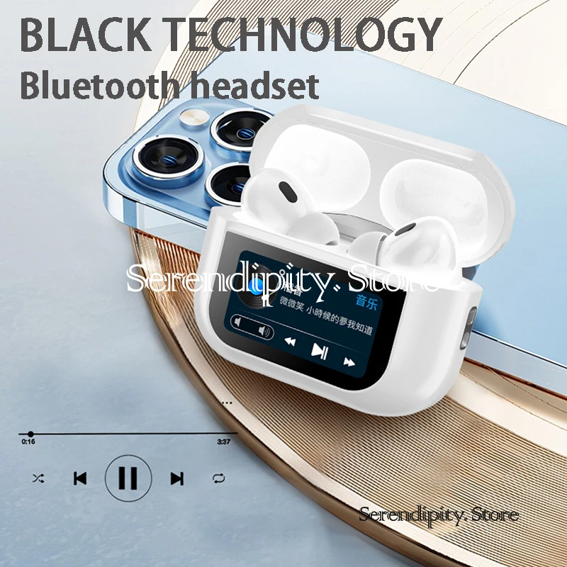 

NEW Intelligent Touch Screen Bluetooth Earphones A9PRO Noise Reduction High Sound Quality Business In ear Wireless Sports 2024