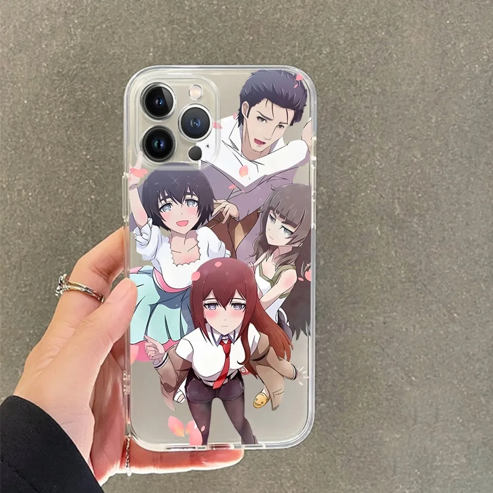 Steins Gate Phone Case For iPhone 15 13 14 Pro Max XS XR 12 11 Pro 13 Mini 6 7 8 Plus Soft Clear Back Cover