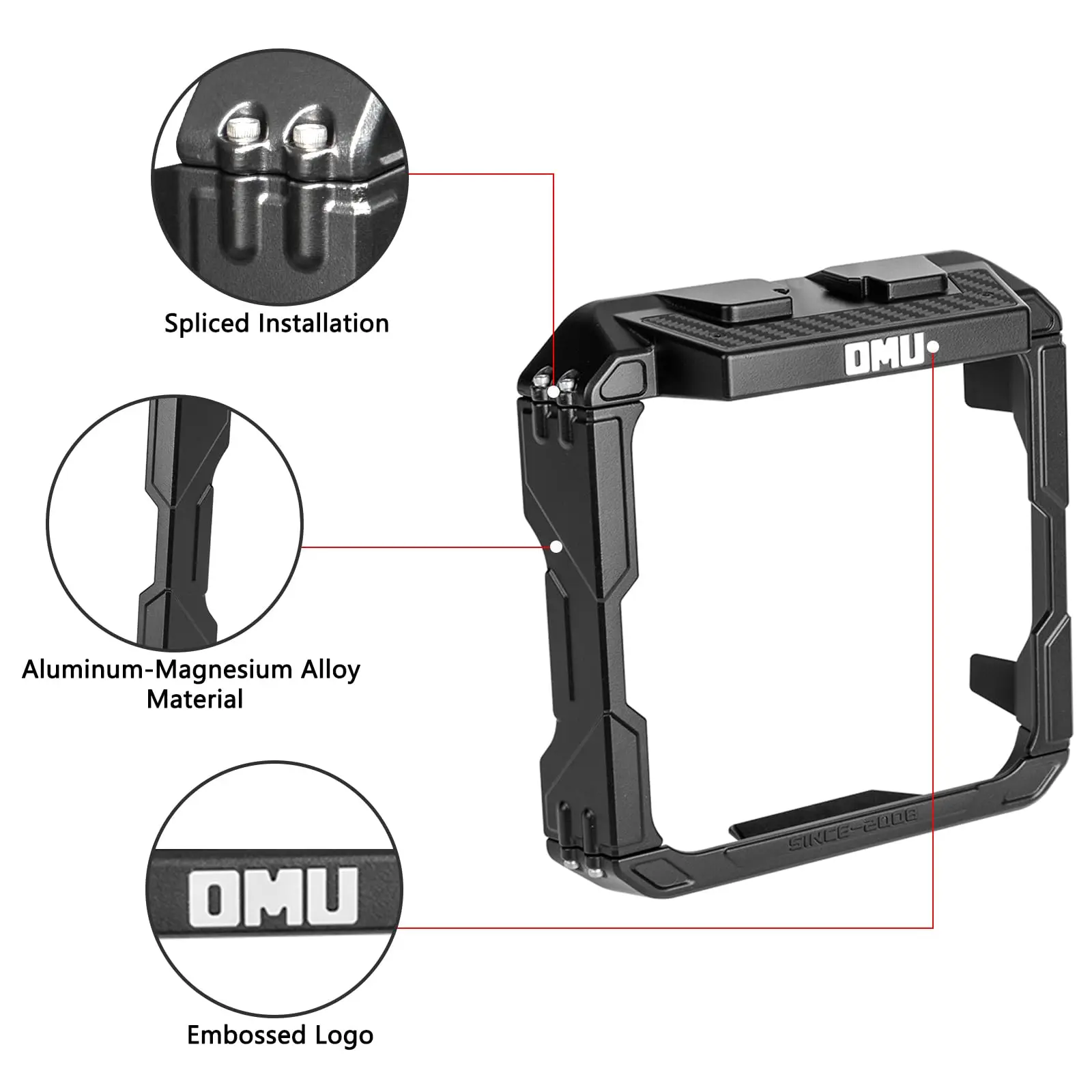 OMU 4x4 الألومنيوم مرآة الرؤية الخلفية المطر درع الإطار ل 2018-2024 جيب رانجلر JL و 2020-2024 جيب المصارع JT الترقية الخارجية #5