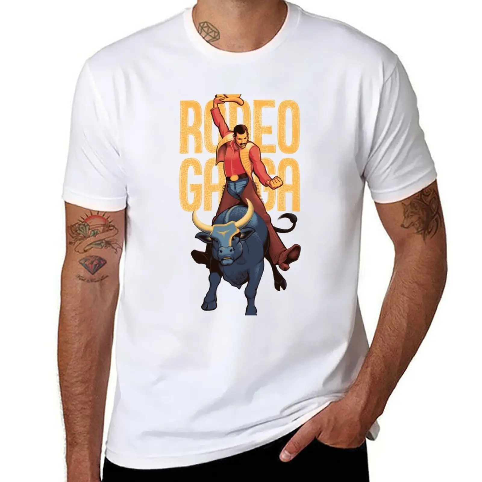 

Rodeo GaGa T-Shirt man t shirts high quality luxury brand mens graphic t shirts T-Shirt