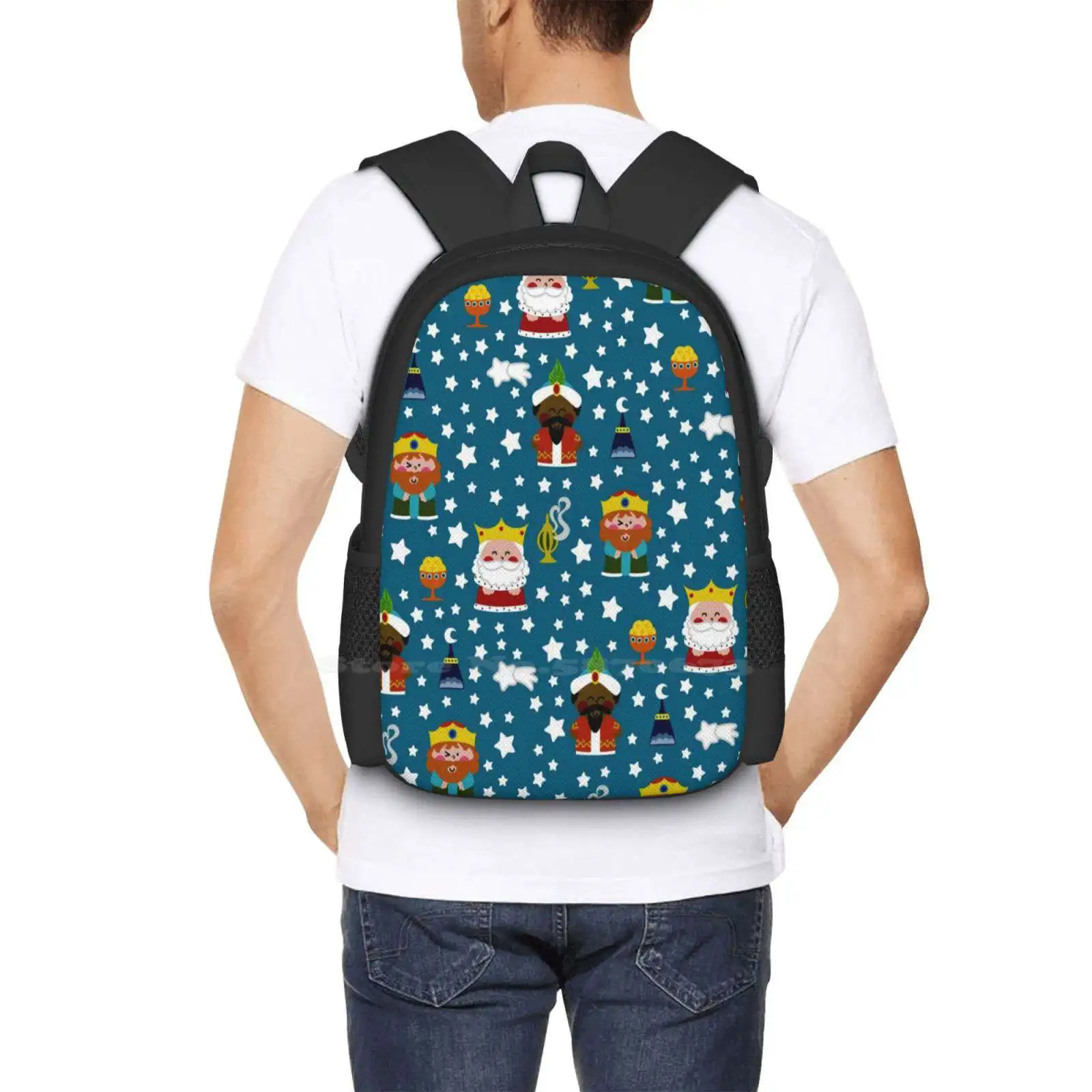 Three Wise Men Fashion Pattern Design Travel Laptop School Backpack Bag Epiphany Holiday Christmas Holly Sacred Christian Jesus