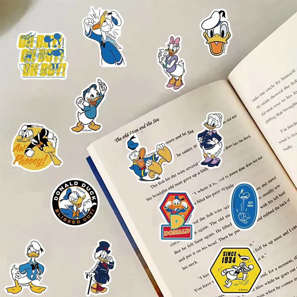 50 قطعة ديزني دونالد داك ملصق الكتابة على الجدران محمول الأمتعة حقيبة دراجة نارية دراجة حقيبة سيارة Pegatinas بار ملصقات #5