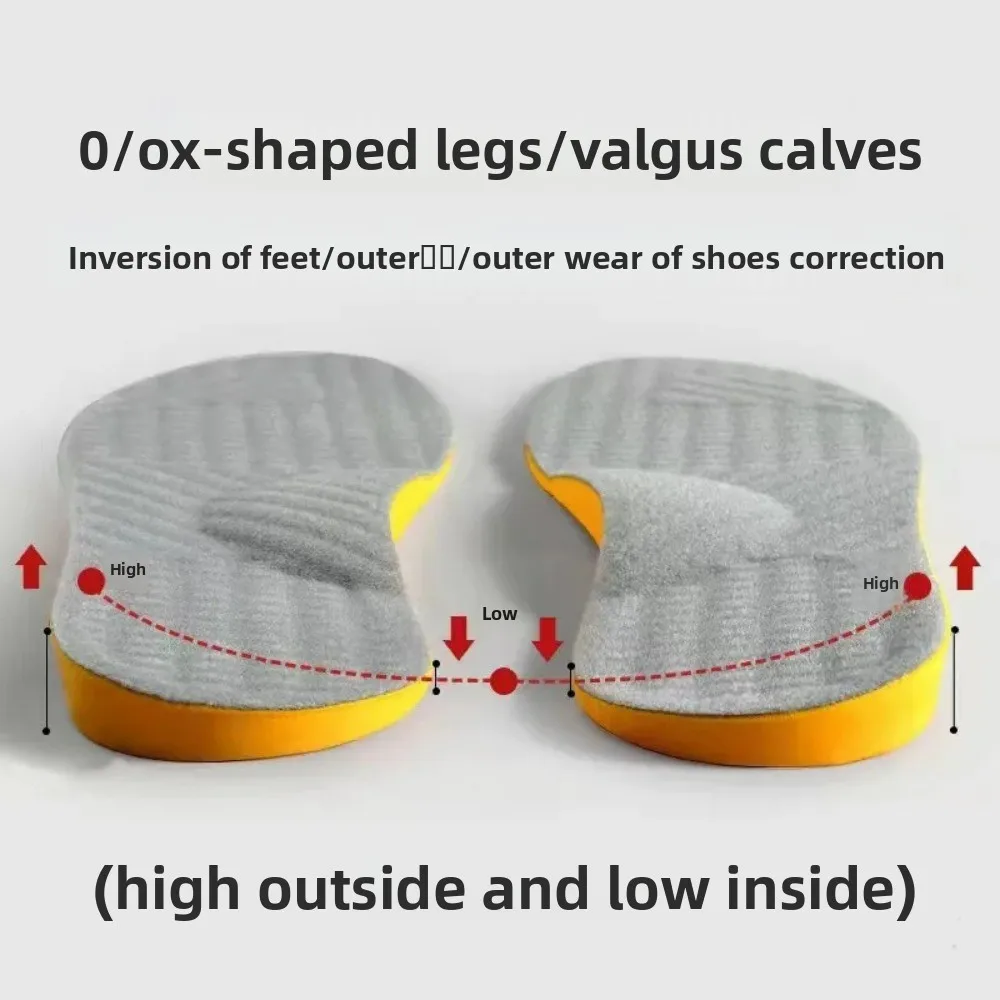 Insoles Unisex Orthopedic Insoles-Effective for Leg Shape Correction Overpronation/Supination Flat Feet O-Leg X-Leg&Arch Support