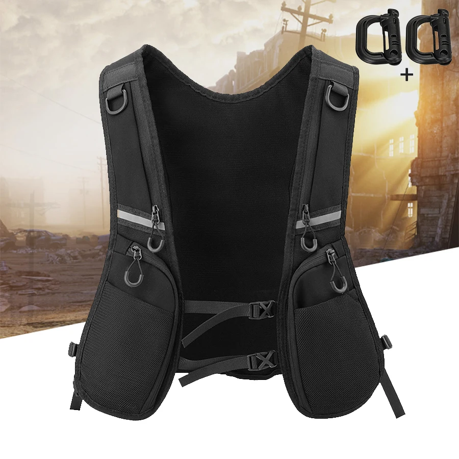 

Lightweight adjustable vest bag, multifunctional expansion buckle chest bag, outdoor reflective vest portable bag