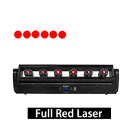 SHEHDS 6X500MW RGB+RGB/Full Red Laser Beam Linear Projector Strobe Moving Head Light for Bar KTV Nightclub Dance Hall Show