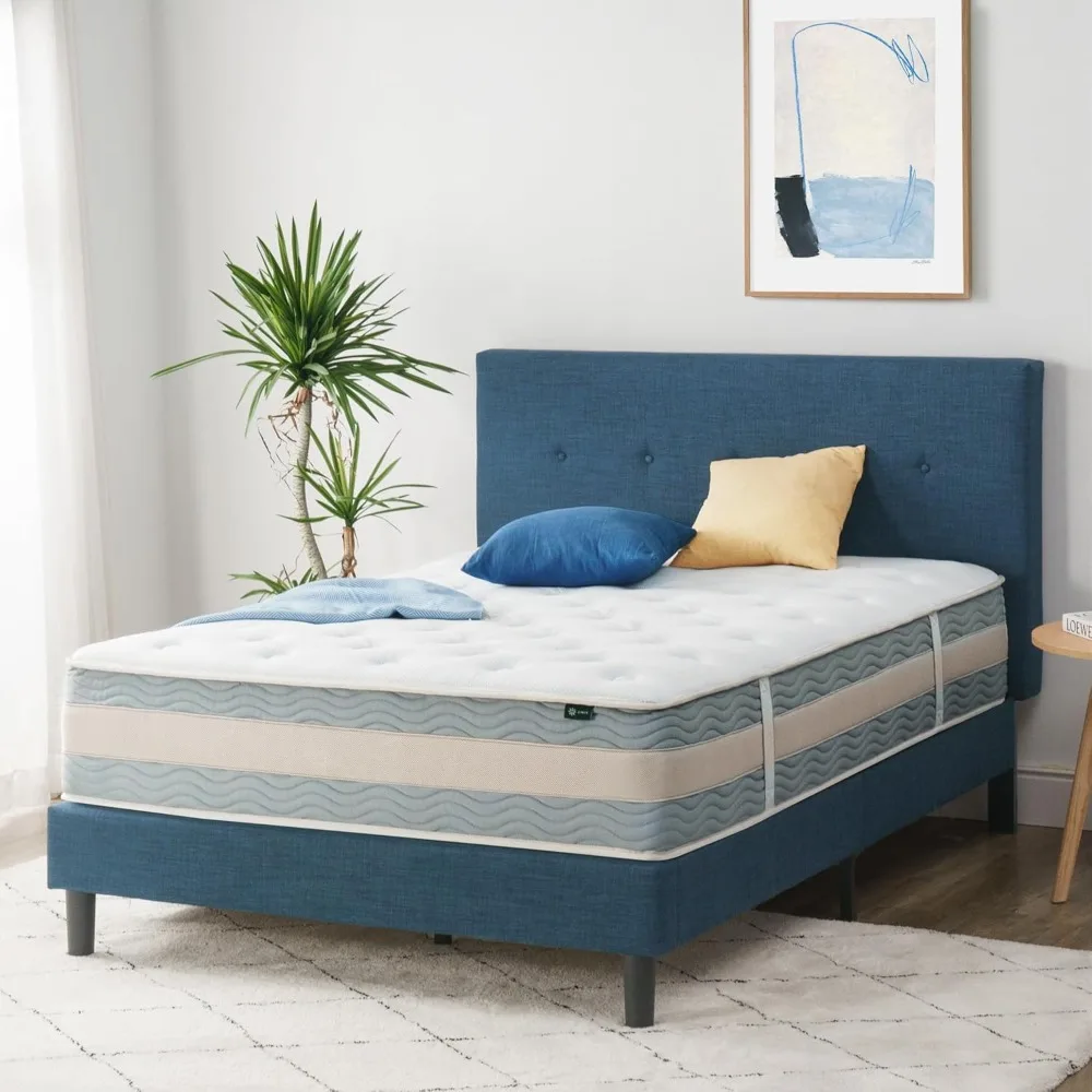 

12 Inch Cooling Comfort Support Hybrid Mattress [New Version], Full, Fiberglass Free, Medium Plush, Cooling Motion Isolation, C