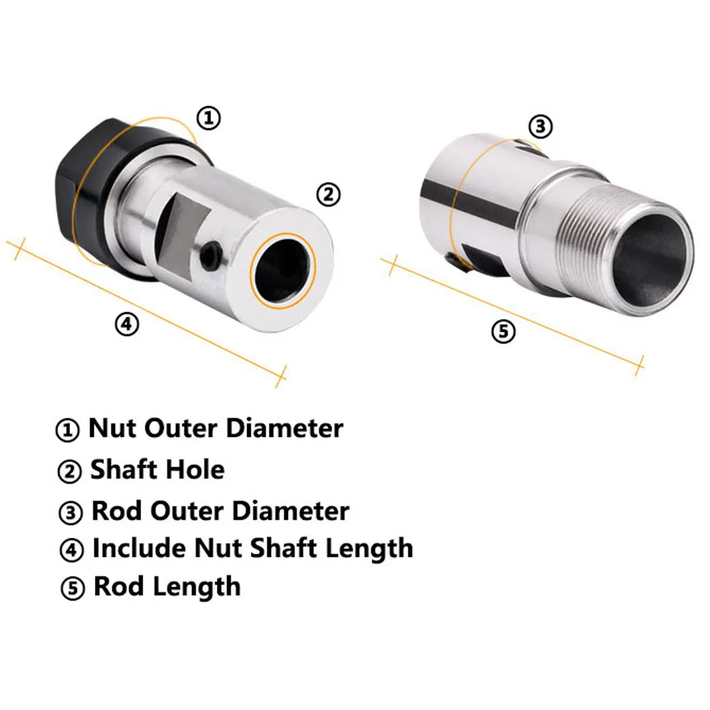 HAOJIAYI ER20 Collet Chuck Holder 8 10 12 14 16mm for CNC Milling Boring Grinding Motor Shaft Extension