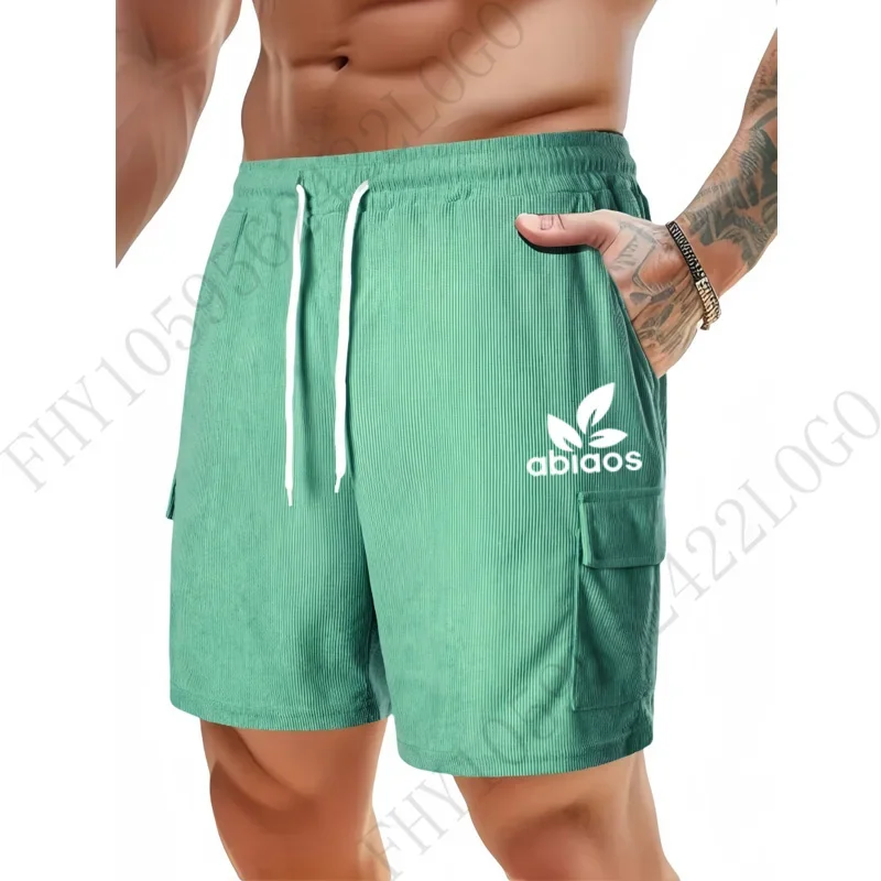 

Fitness Outdoor Casual Sports Shorts 2025 Summer Men's Fitness Shorts Pocket corduroy quick drying running shorts