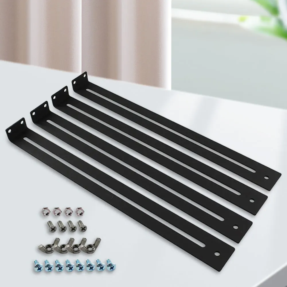 4pcs Drawer Repair Kit with Screws Furniture Repair Accessory Bracket Bottom Support Tool Set for Wooden/Chipboard/MDF Drawers