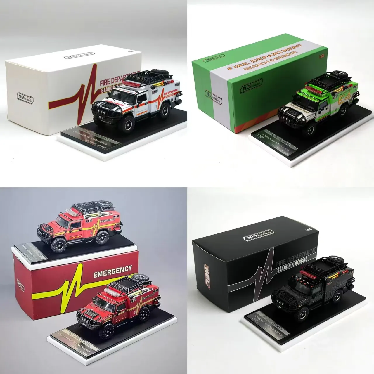 Diecast MK 1:64 Scale Ram H2 Ambulance Limited Edition Alloy Car Model