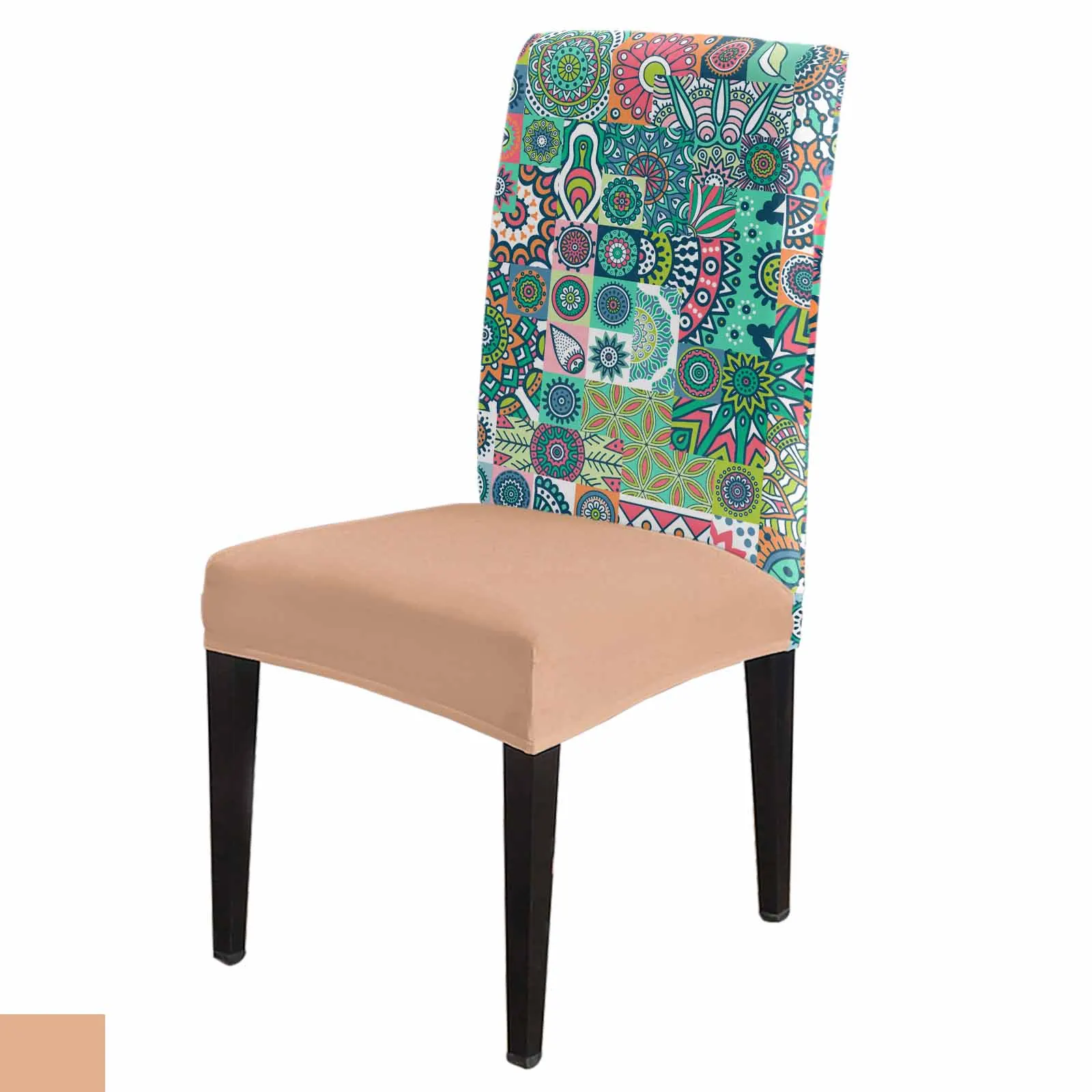 

Ethnic Style Geometric Patterns 4/6/8PCS Spandex Elastic Chair Case For Wedding Hotel Banquet Dining Room