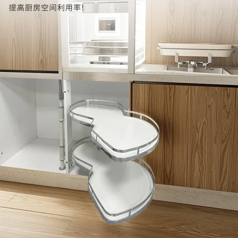 Kitchen Cabinet Pull-Out Basket Corner Storage Solution with