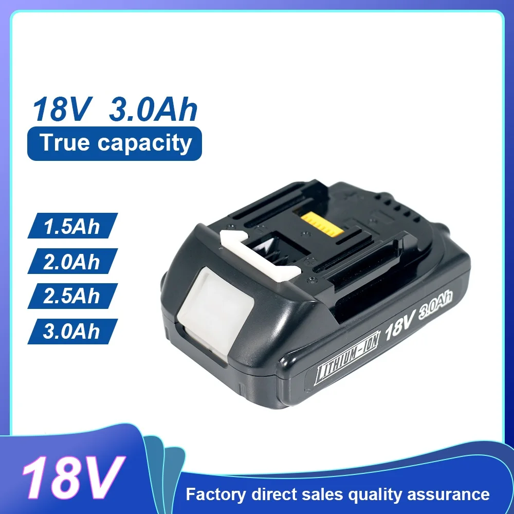 18650 18V 2.5 3Ah For Makita tool lithium battery for makita BL1850 bl1830 bl1860 bl1850B compatible 18 Volt wireless grinder