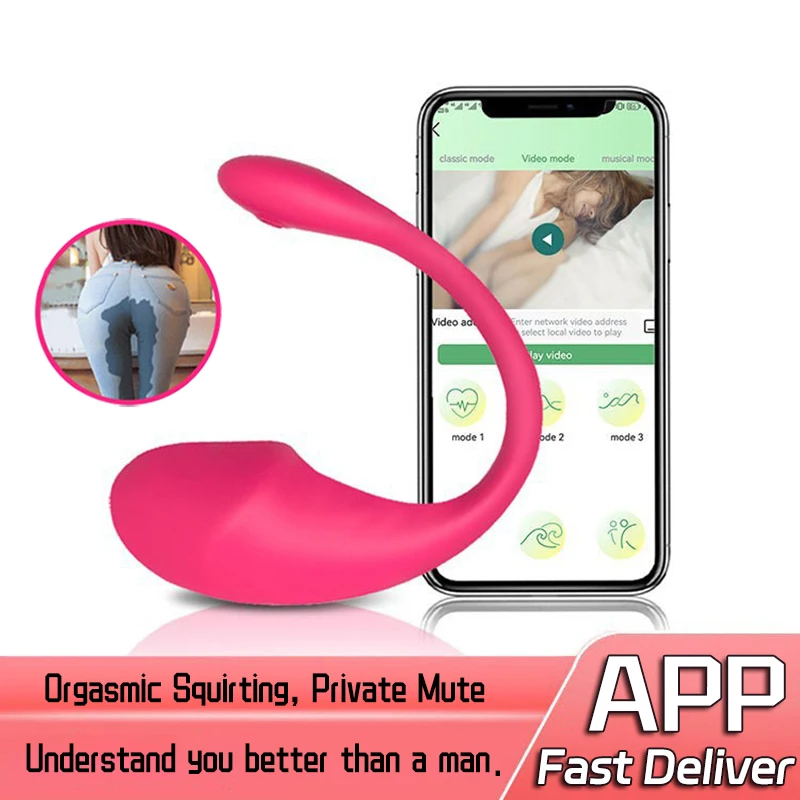 Wireless Bluetooth Vibrator for Women APP Remote Control G Spot Massager Stimulator Vibrator Female Panties Sex Toys for Adults