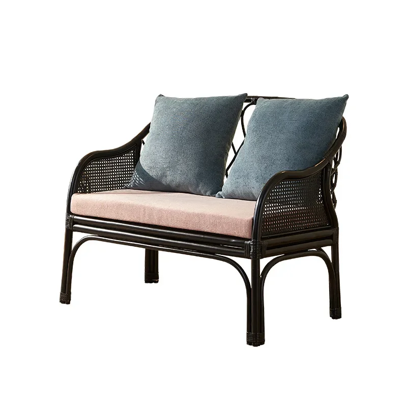 Nordic style full vine double small so fa home living room rattan sofa side several combinations bed and breakfast s ofa