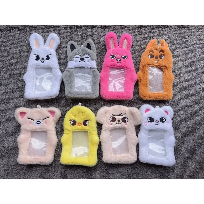 

Skzoo Plush Kpop Plush Idol Peripherals Support Stick Lampshade Stray Wolf Plush Korean Star ID Photo Card Holder