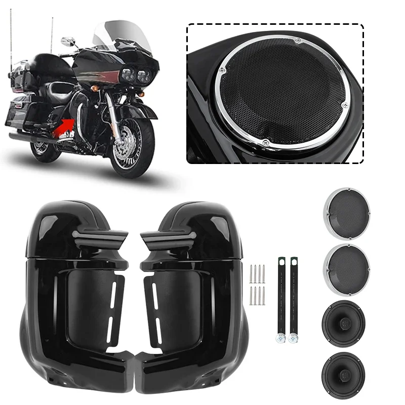 

1 Pair Motorcycle Lower Vented Leg Fairing Glove Box ABS For Harley Touring Road King Electra Road Glide Street Glide 1983-2013