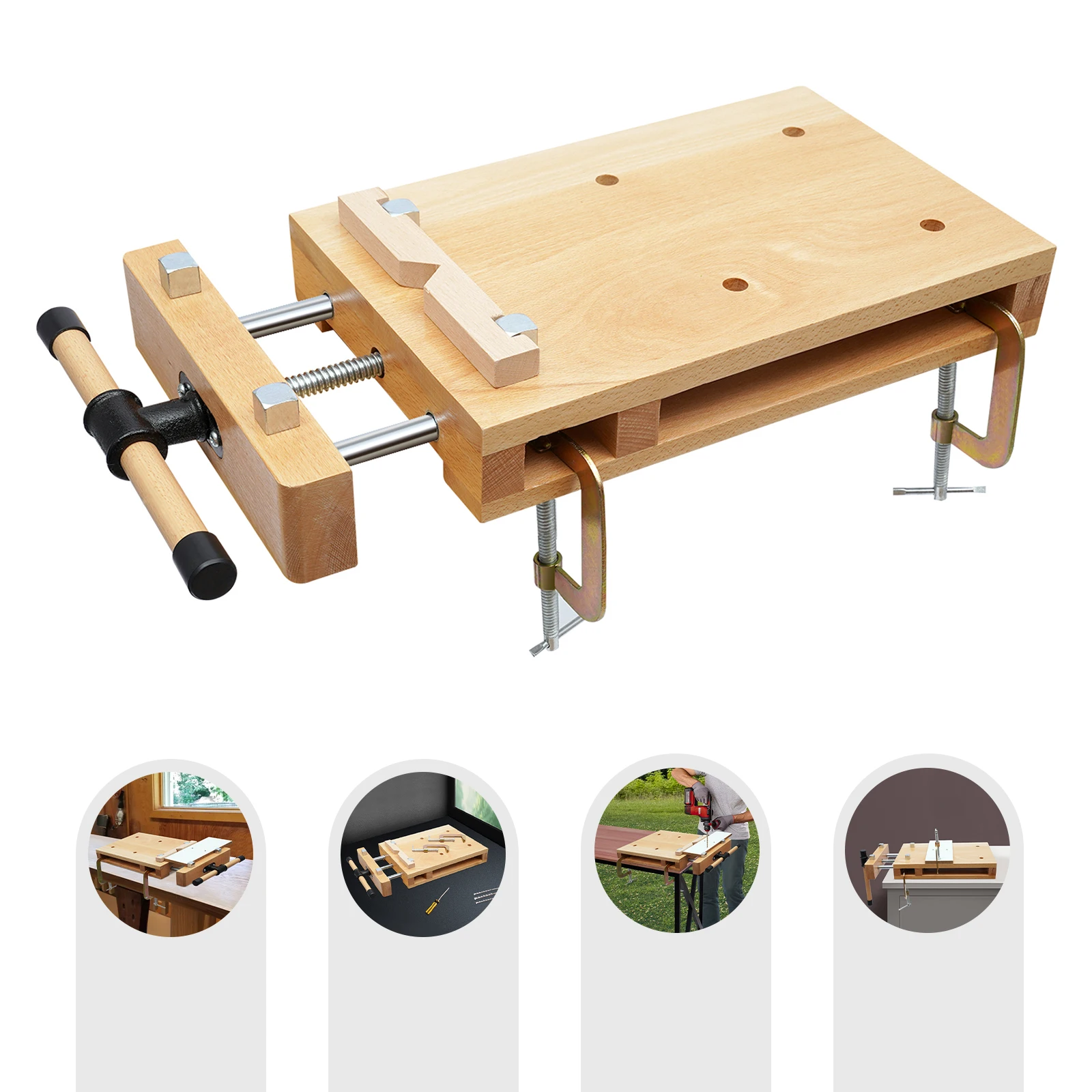 Woodworking Vise For Workbench - طاولة عمل خشبية محمولة، منضدة عمل