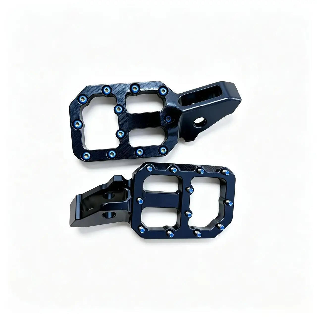 Wide Foot Pedals for SurRon Light Bee X LBX Upgraded CNC Machined Silver and Black Pedals for Talaria E-Ride Pro