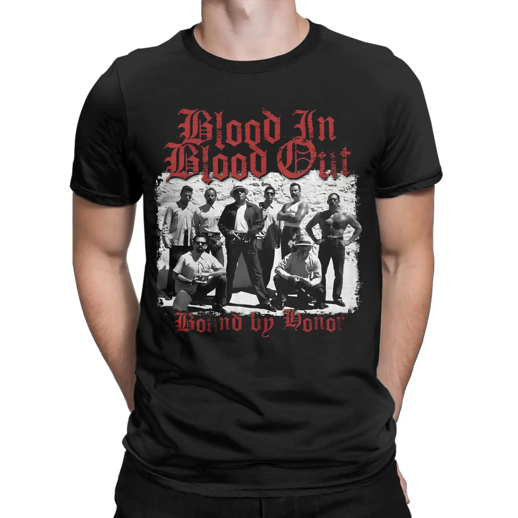 Graphic Printed Blood In Blood Out Vatos Locos Cult  T Shirt for Men Women  100% Cotton Tee Shirt Short Sleeve Tops