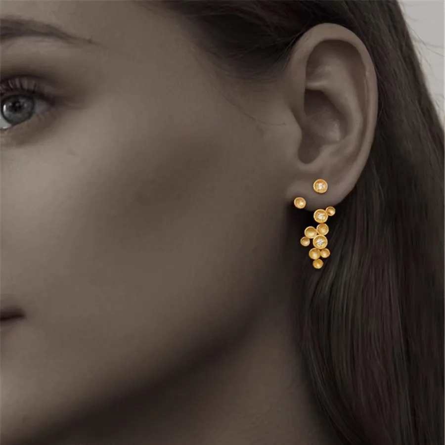 

Fashion Elegant Rhinestone Round An Array of Stars Earrings for Women Charm Crystal Earrings Party Jewelry Accessories Gifts