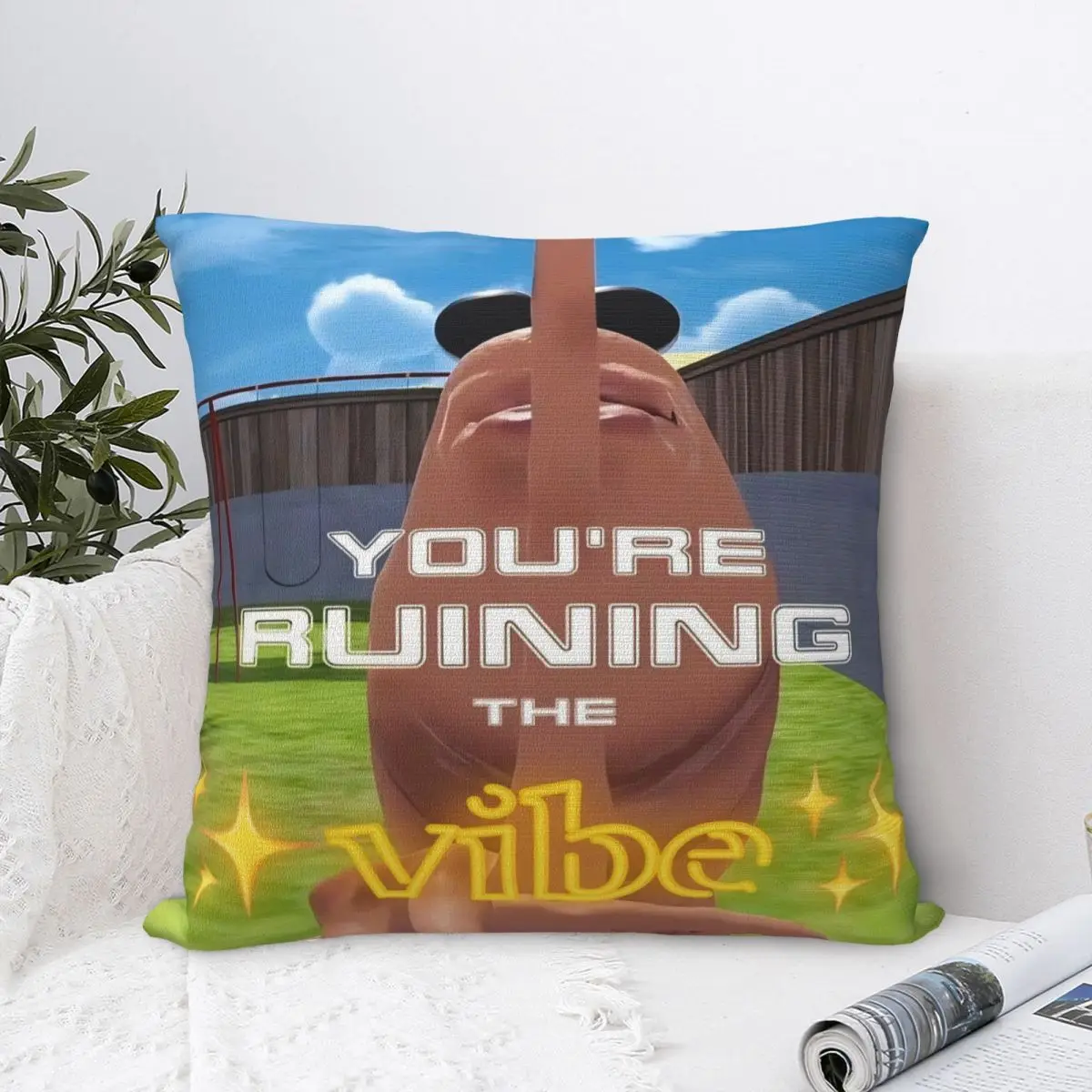 Marcus The Worm Meme Pillow Case You're Ruining The Vibe Cushion Covers Fashion Decorative Throw Pillow Case Cover for Home 18