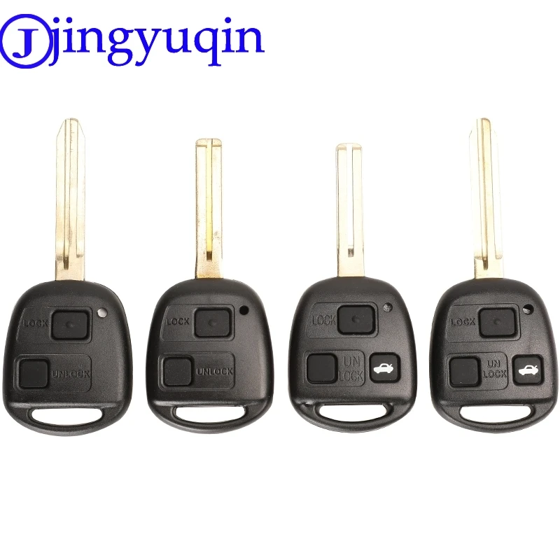 

jingyuqin Remote Car Key Case Cover Shell For Toyota Avensis Corolla For Lexus Rav4 With Rubber Pad Fob Toy43 Toy48