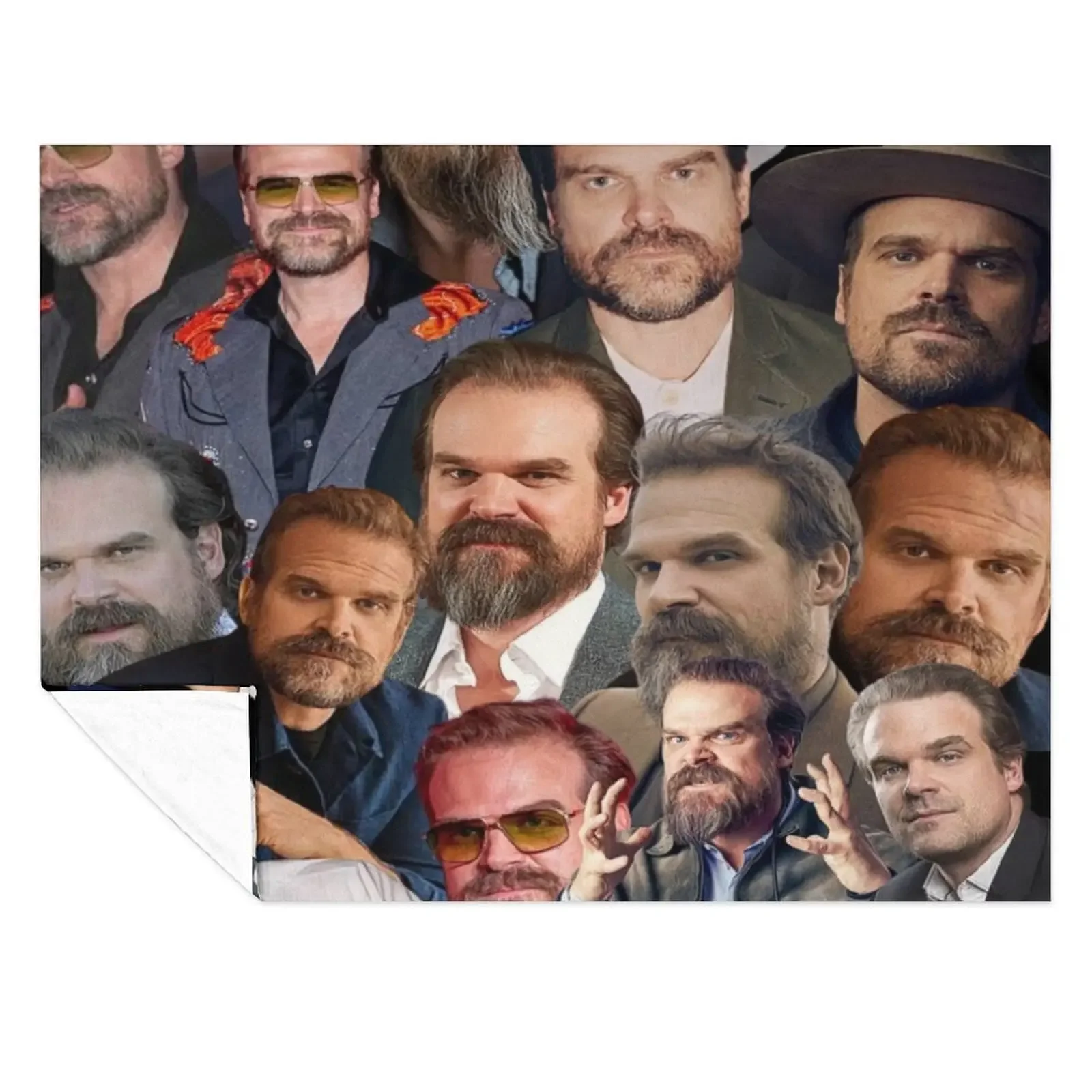 

david harbour photo collage Throw Blanket Fashion Sofas Blankets For Baby Decorative Sofas Baby Blankets