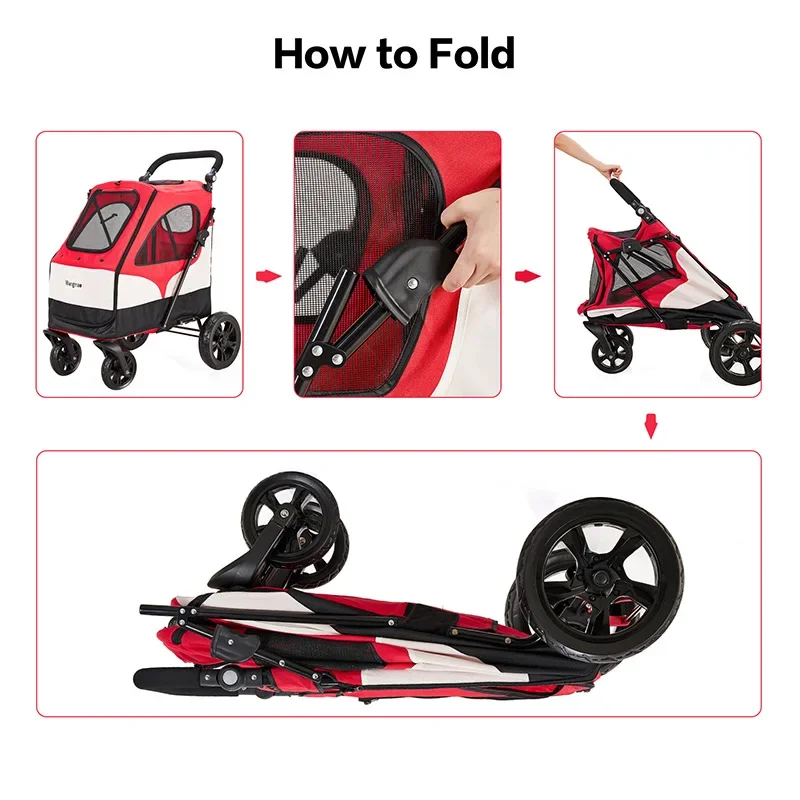 Pet Trolley Extra Storage Design Large Capacity Storage