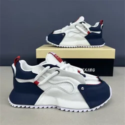 New spring male breathable sport sneakers mens top cushioned running shoes man outdoor casual platform sneaker elevator trainer