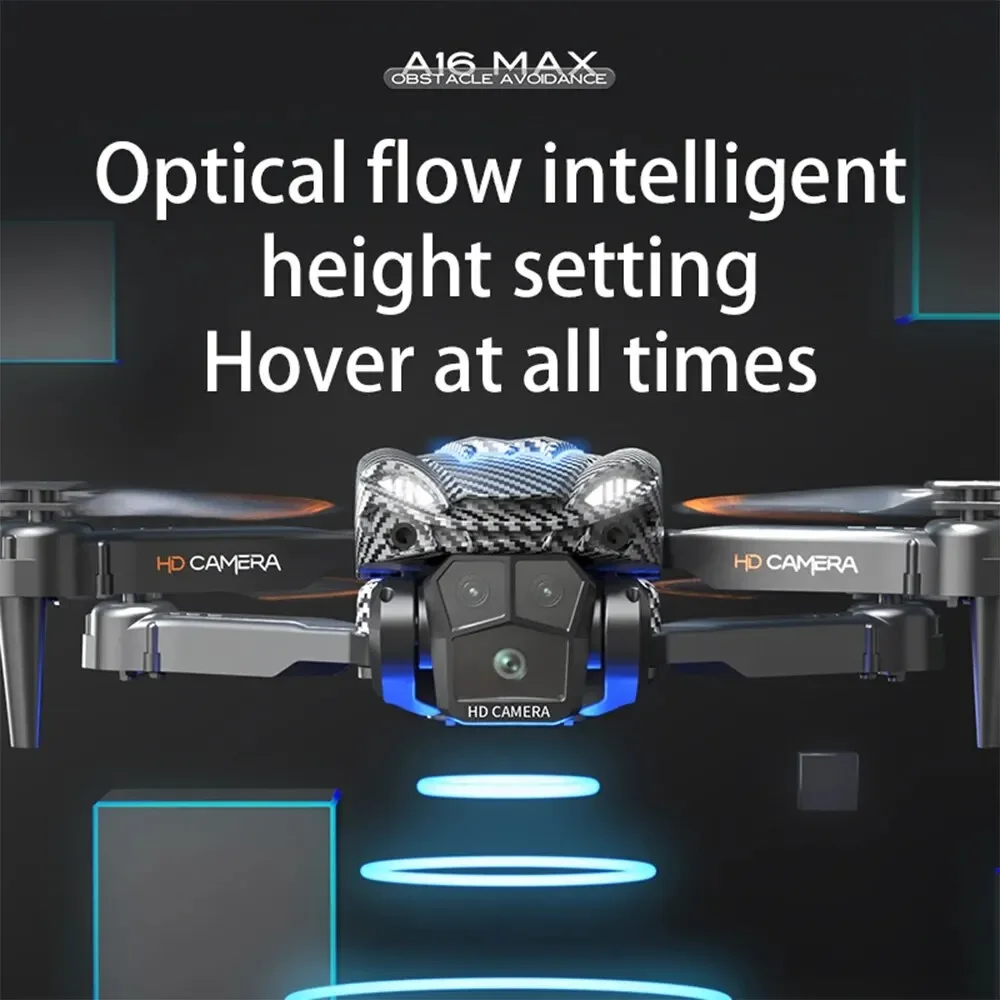 Motor sin escobillas A16 Max para Dron, dispositivo de fibra de carbono, UAV, cuatro ejes, 360 °, evitación de obstáculos, GPS, mosca inteligente