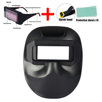 4PCS Solar Powered Welding Helmet Auto Darkening Welding Goggles LCD Welder Glasses Plasma Welder Face Anti Strong Light Glasses