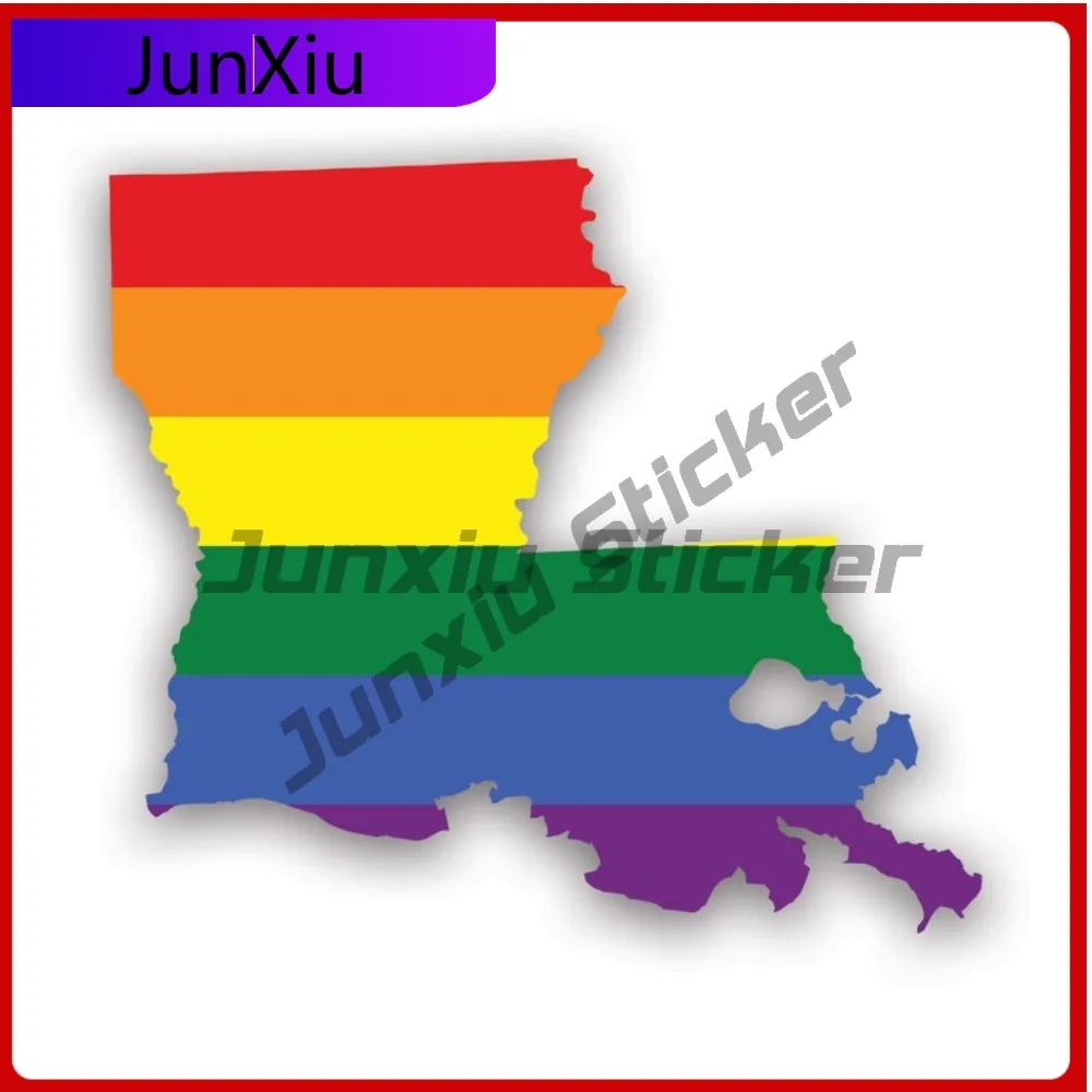 

Louisiana State Shaped Gay Pride Rainbow Flag Sticker Creative Decals Lgbt Lgbtq Lgbtqia Community La State Flag Patriotic Car