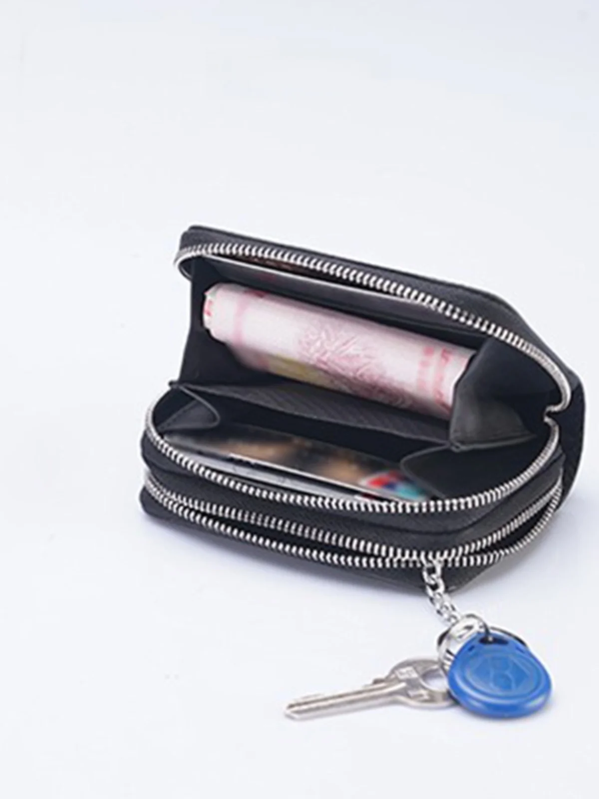 bellplan-メンズ-キーホルダー-ウォレット-トップレイヤー-牛革-シンプル-ダブルジッパー-小銭入れ-ビジネス-ol-スタイル-学生向き