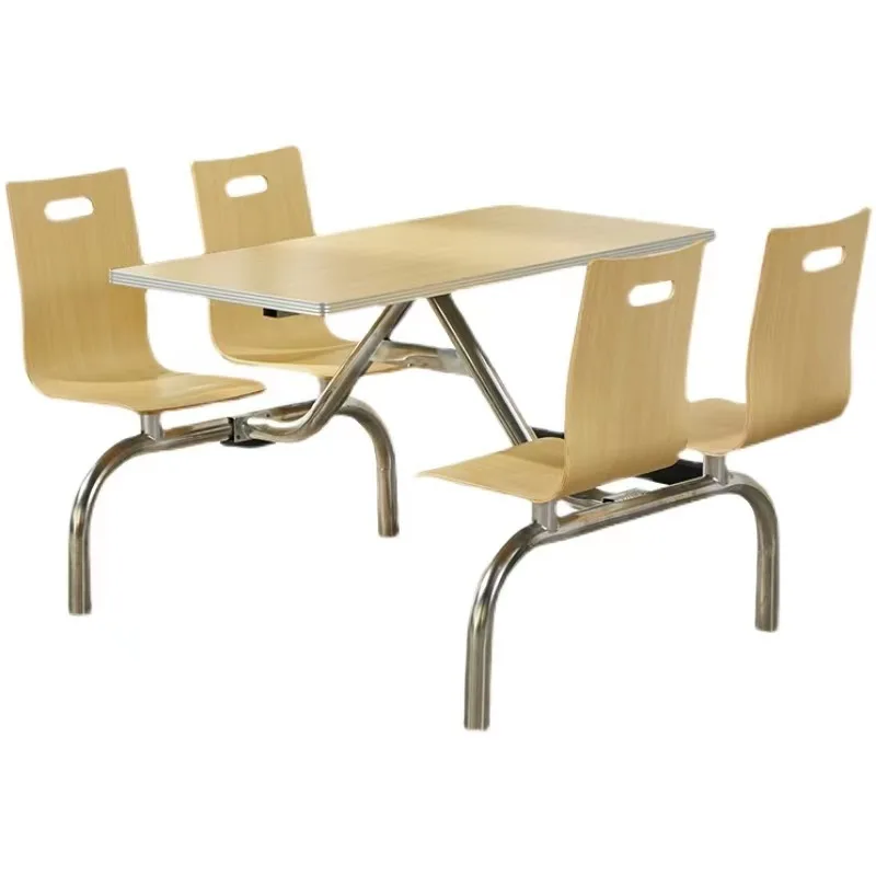 

Student cafeteria dining table and chairs, commercial dining room, stainless steel dining table