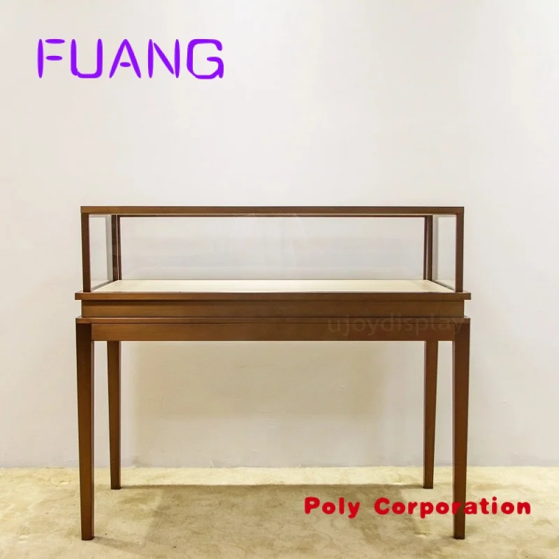 Vitrine de Luxe en Acier Inoxydable et Verre pour Bijoux