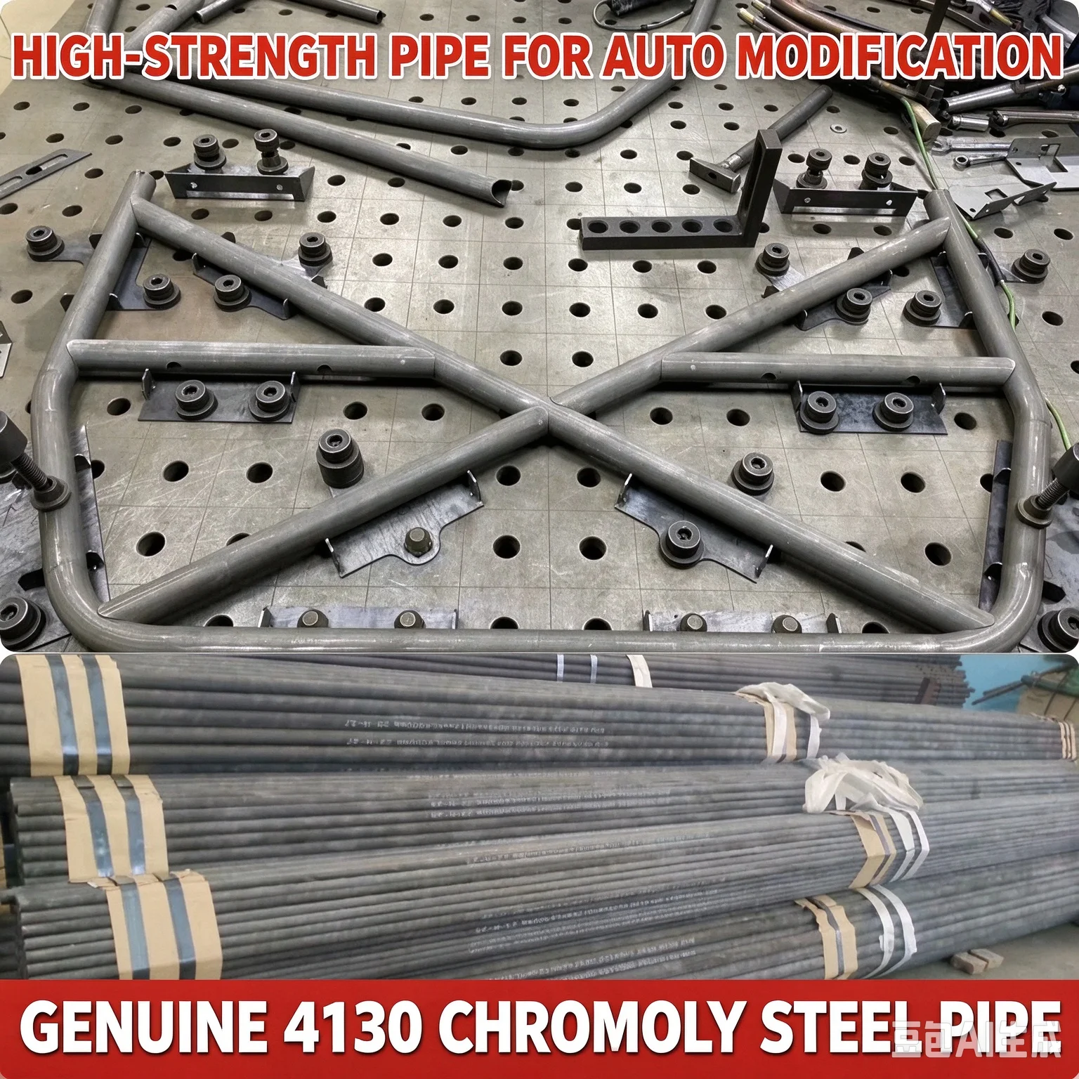 25*2mm 4130 Chromoly Seamless Steel Tubing for Racing Chassis, Roll Cages, Baja Off-Road Bumpers, and Automotive Customization