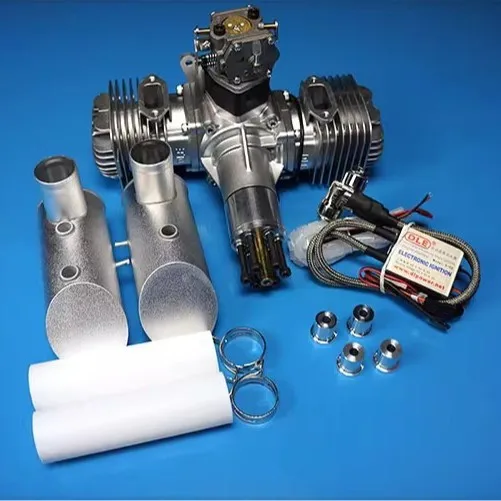 DLE120 model aircraft engine two-cylinder two-stroke side exhaust natural air-cooled hand start 120cc displacement