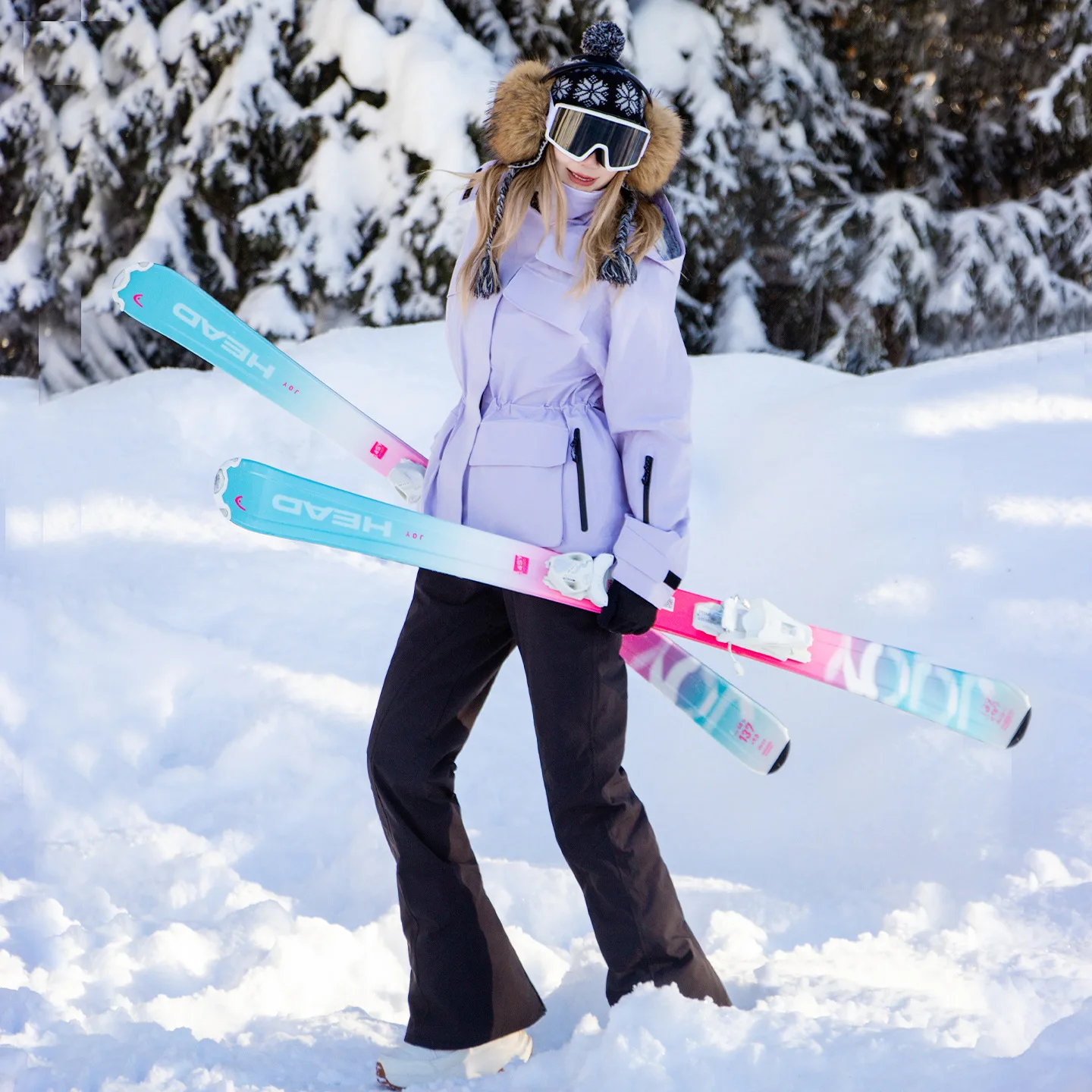 Winter Warm Hooded Jacket Pants Women Snow Suits Outdoor Sport Mountain Woman Skiing Sets Slim Waterproof Snowboard Costume
