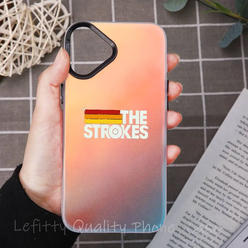 Etui na telefon Band The S-strokes Cool do iPhone'a 16 15 14 13 12 11 Pro Max, matowe, aurora, wielokolorowe, laserowe, metaliczne, gradientowe, funda