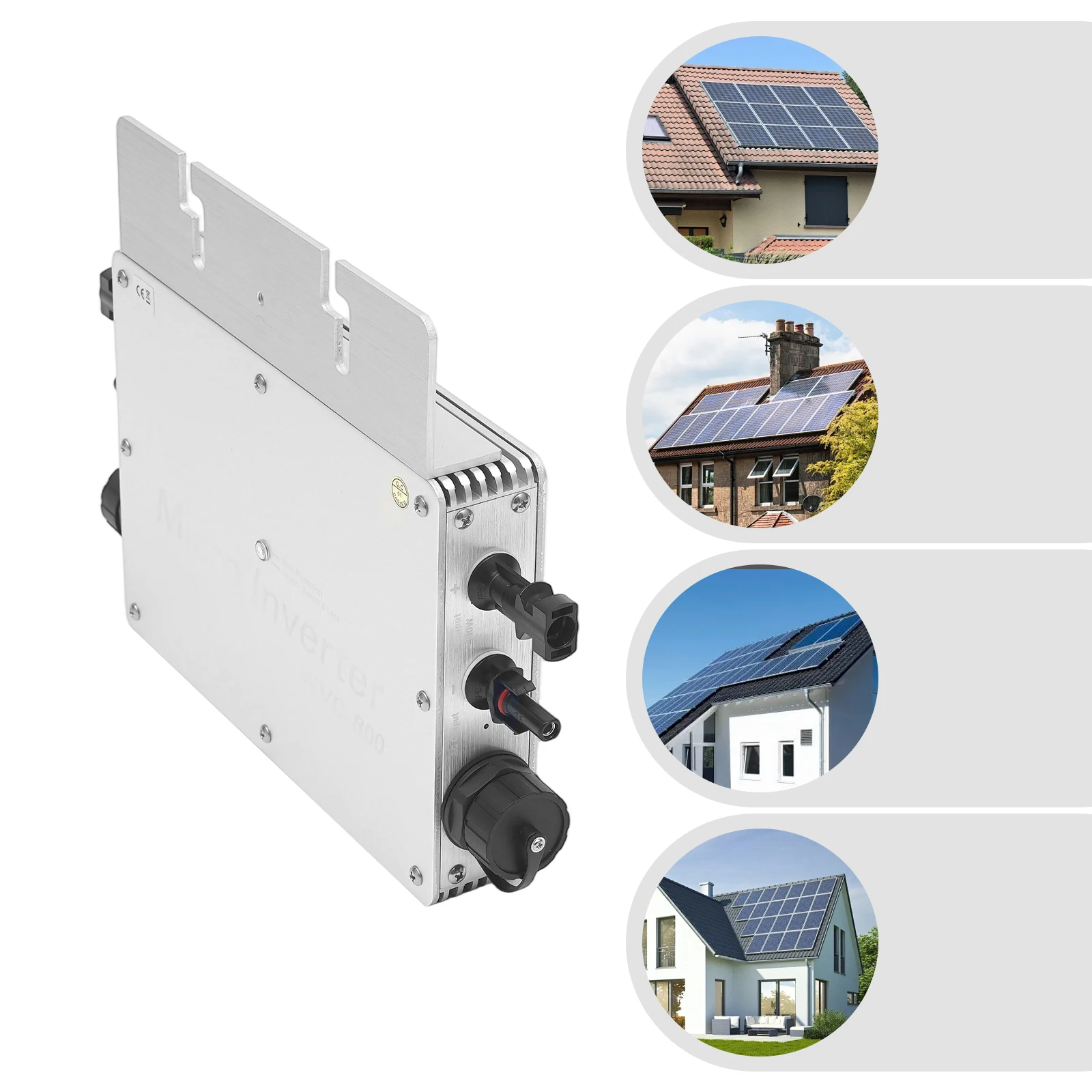 

800W Solar Power Inverter 12.6*3.54*8.66in Grid Tie Invertor with LCD Display 32-Bit Dsp Full Digital Spwm Control Technology