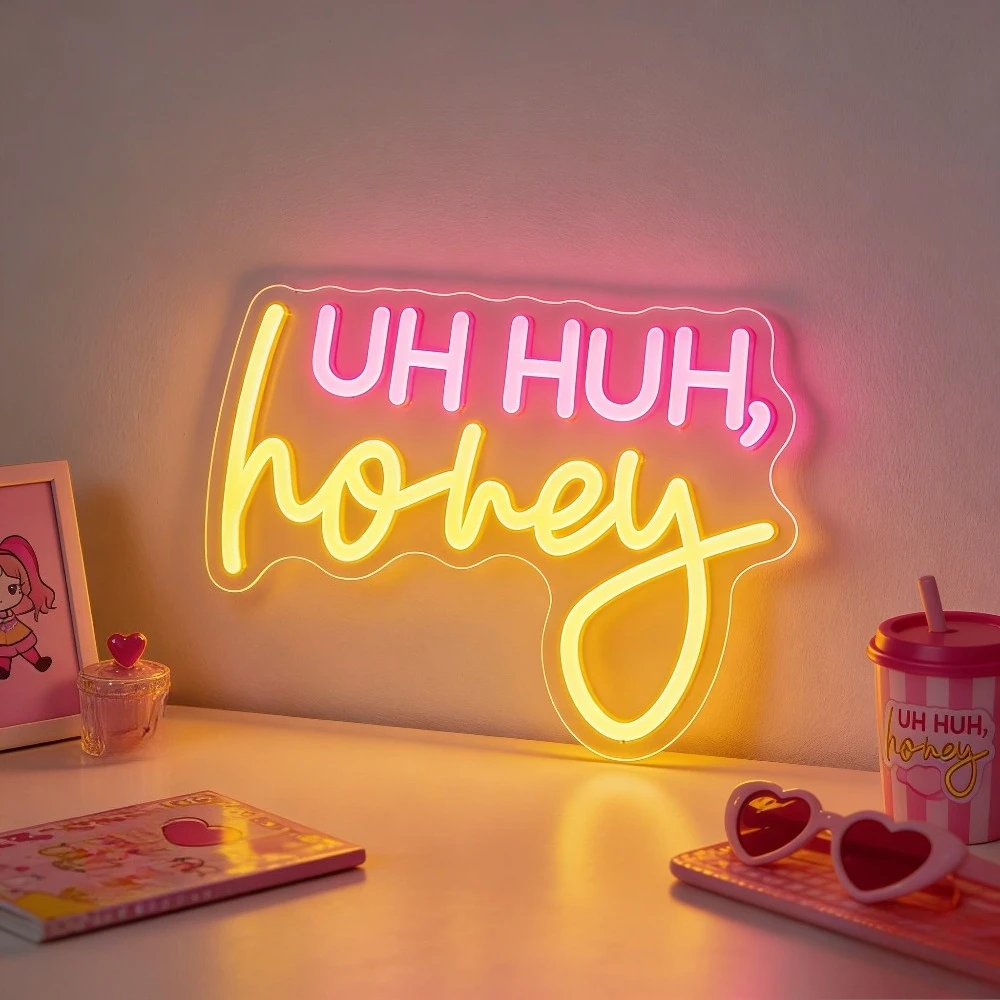 

Неоновая вывеска «Ух-хух, милашка» с LED-подсветкой и USB-питанием, регулируемая, для гостиной, кафе, будуара, спальни, декоративный настенный светильник, лучший подарок для друзей