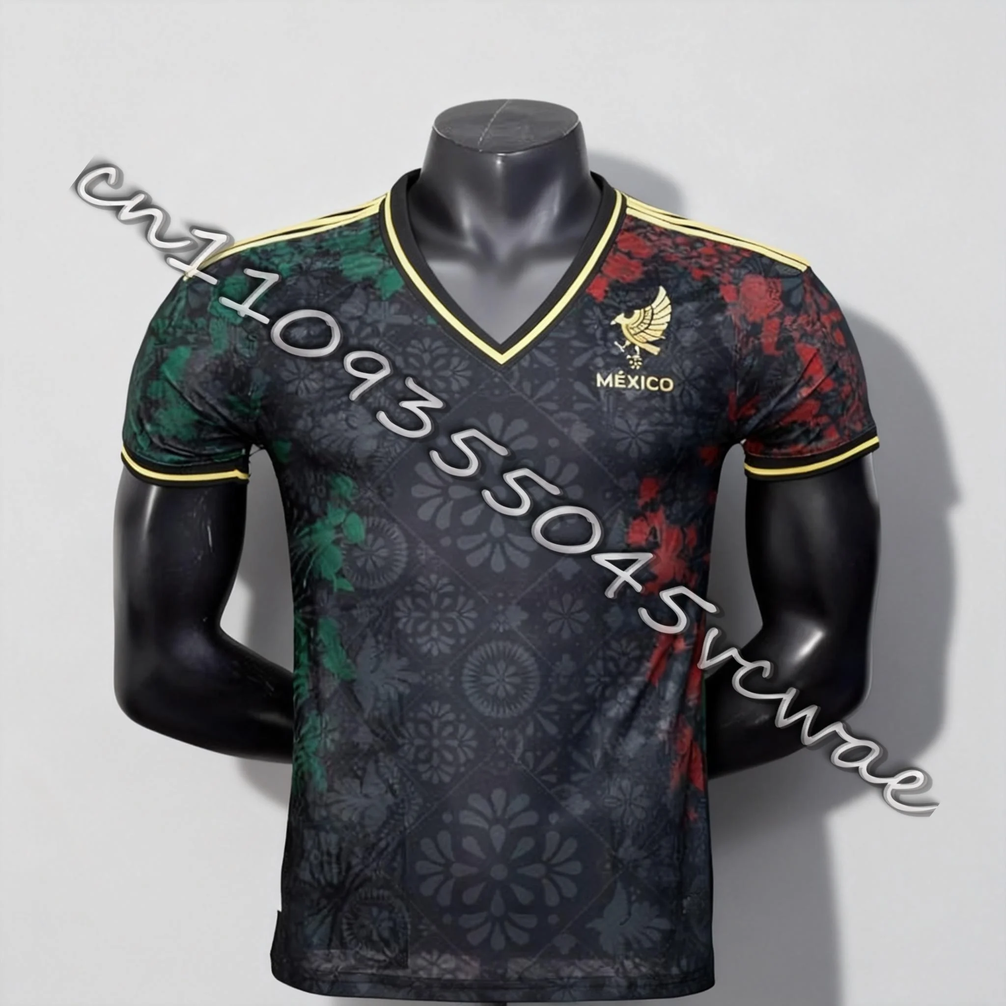 camisa-de-futebol-da-selecao-nacional-do-mexico-edicao-comemorativa-retro-para-adultos-e-criancas-camiseta-pai-e-filho